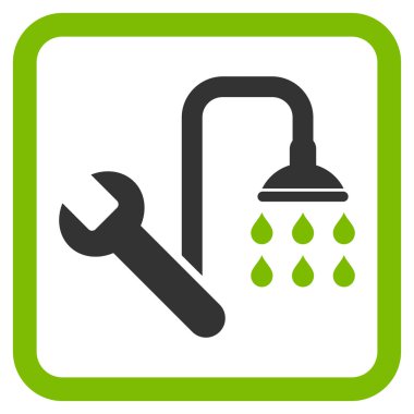 Sıhhi tesisat düz vektör simgesi