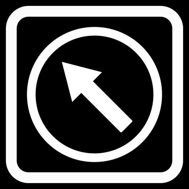 Yukarı Sağdan sola yönlü ok düz vektör simgesi