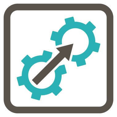 Dişli Tümleştirme düz vektör simgesi