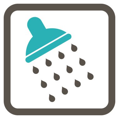 Duş düz vektör simgesi