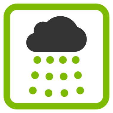 Yağmur bulutu düz vektör simgesi