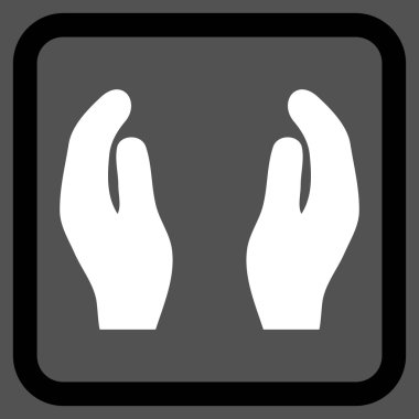 Bakım el düz vektör simgesi