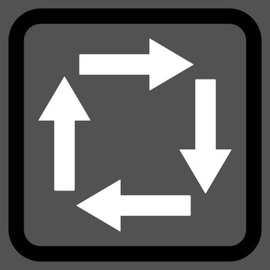 Dolaşım oklar düz vektör simgesi