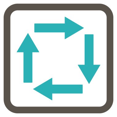 Dolaşım oklar düz vektör simgesi