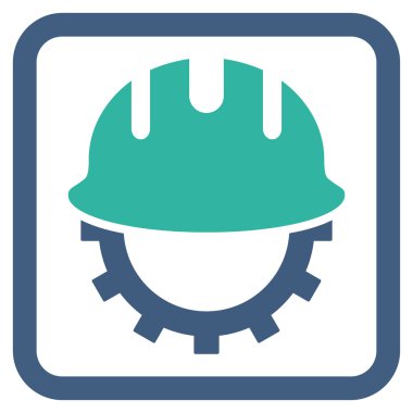 Geliştirme işçisi düz vektör simgesi