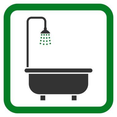 Duş banyo düz vektör simgesi