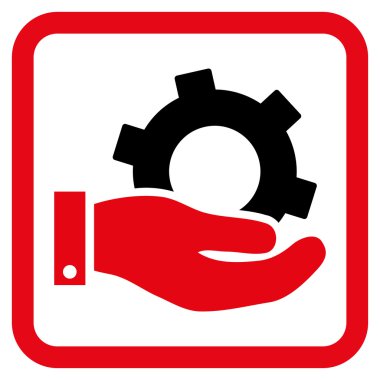 Hizmet düz vektör simgesi