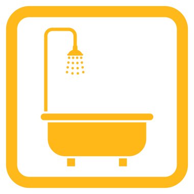 Duş banyo düz vektör simgesi