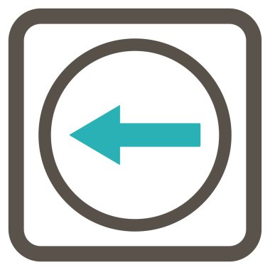 Sol yönlü ok düz vektör simgesi