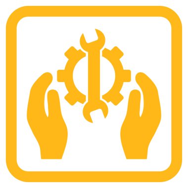 Onarım hizmeti düz vektör simgesi