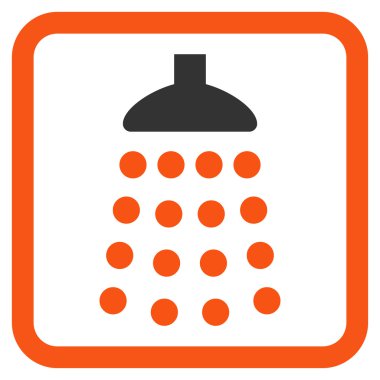 Duş düz vektör simgesi