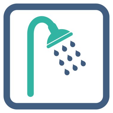 Duş düz vektör simgesi