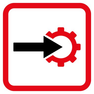 COG Tümleştirme düz vektör simgesi