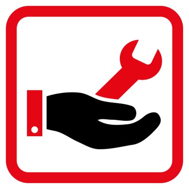 Onarım hizmeti düz vektör simgesi