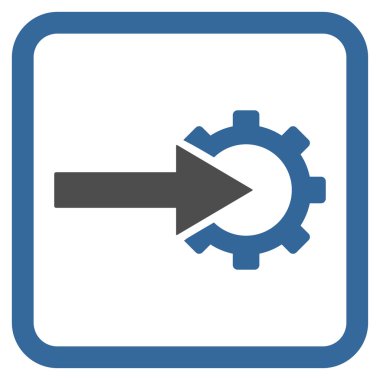 COG Tümleştirme düz vektör simgesi