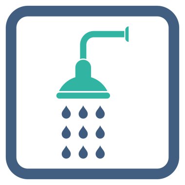 Duş düz vektör simgesi