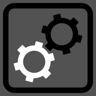 dişliler düz vektör simgesi