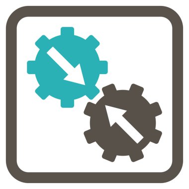 Dişli Tümleştirme düz vektör simgesi