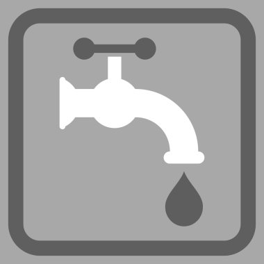 Su musluk düz vektör simgesi