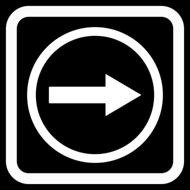 Sağ yuvarlak ok düz vektör simgesi