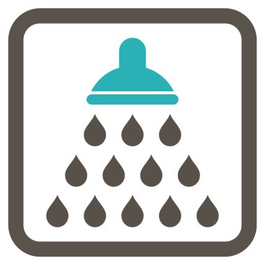 Duş düz vektör simgesi