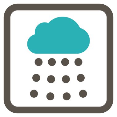 Yağmur bulutu düz vektör simgesi