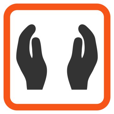 Bakım el düz vektör simgesi