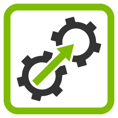 Dişli Tümleştirme düz vektör simgesi