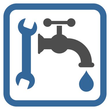 Sıhhi tesisat düz vektör simgesi