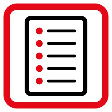 Liste sayfa düz vektör simgesi