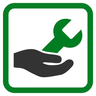 Onarım hizmeti düz vektör simgesi