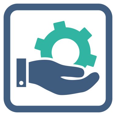 Hizmet düz vektör simgesi