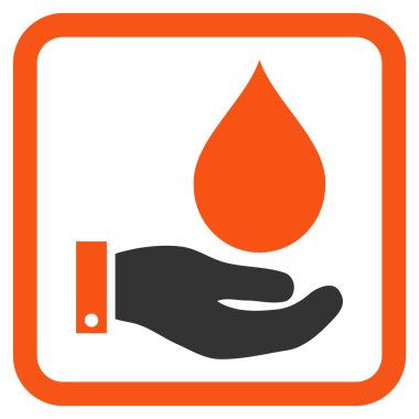 Su hizmet düz vektör simgesi