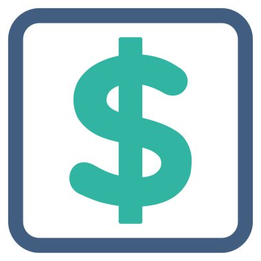 Dolar düz vektör simgesi