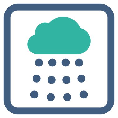 Yağmur bulutu düz vektör simgesi