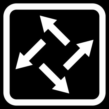 Santrifüj oklar düz vektör simgesi