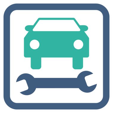 Araba tamir düz vektör simgesi