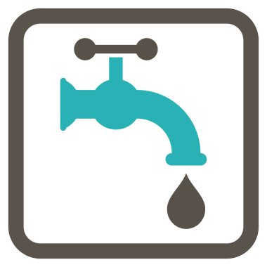 Su musluk düz vektör simgesi