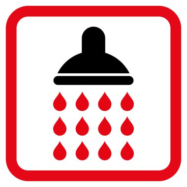 Duş düz vektör simgesi