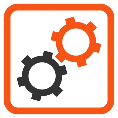 dişliler düz vektör simgesi