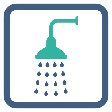 Duş düz vektör simgesi