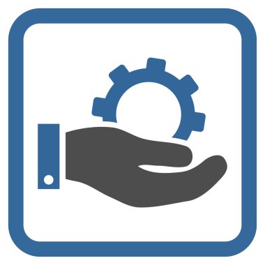 Hizmet düz vektör simgesi