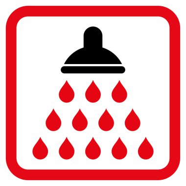 Duş düz vektör simgesi