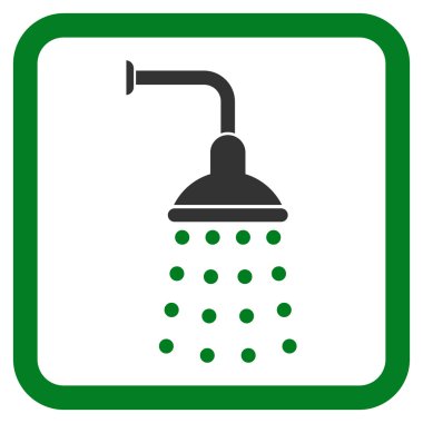 Duş düz vektör simgesi