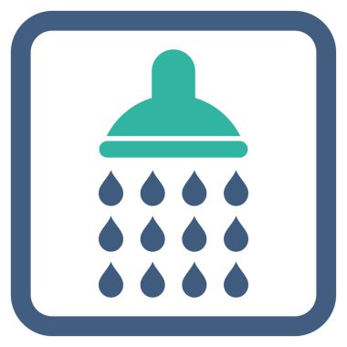 Duş düz vektör simgesi