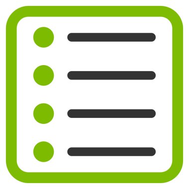 Öğeleri düz vektör simgesi