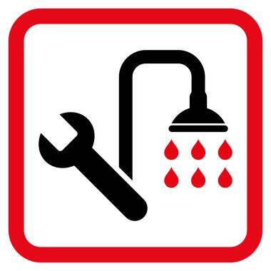 Sıhhi tesisat düz vektör simgesi