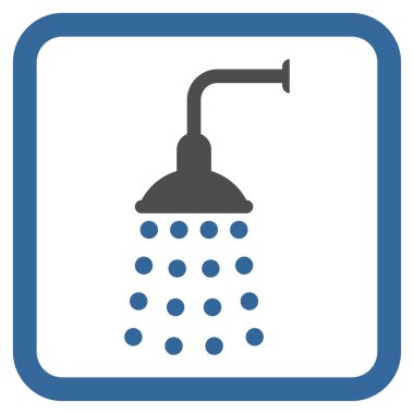 Duş düz vektör simgesi