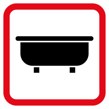 Küvet Düz Vektör Simgesi