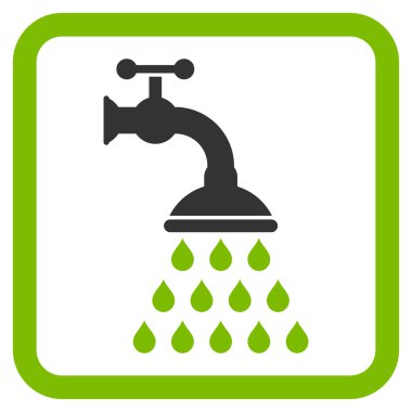 Duş musluk düz vektör simgesi